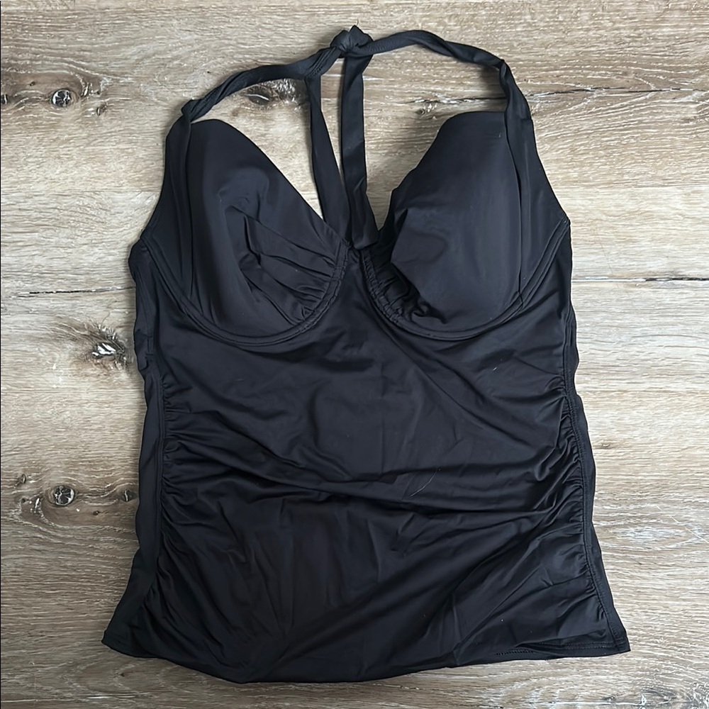 Chic Black Halter Swimsuit Top